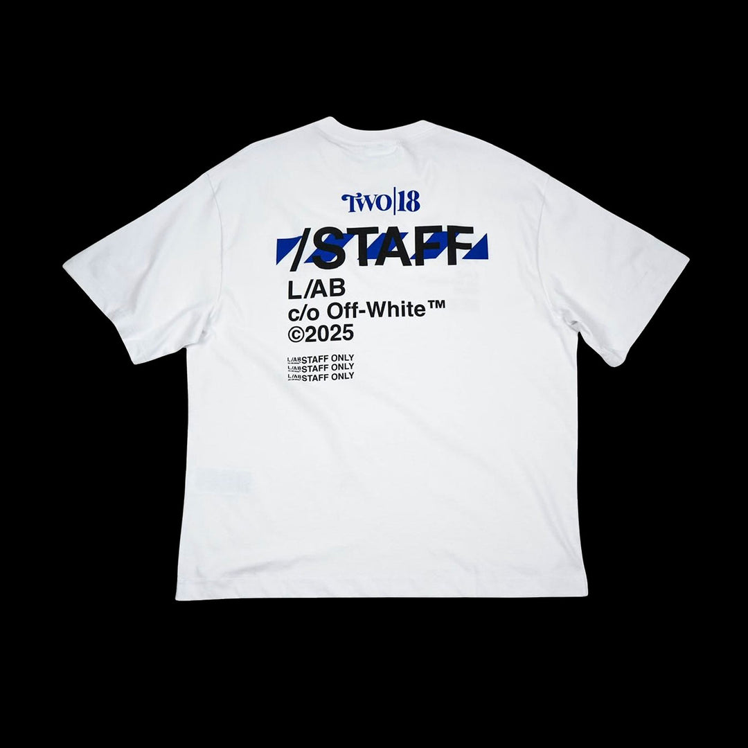L/AB C/o Off White Two18 Staff T-Shirt (White/Blue)