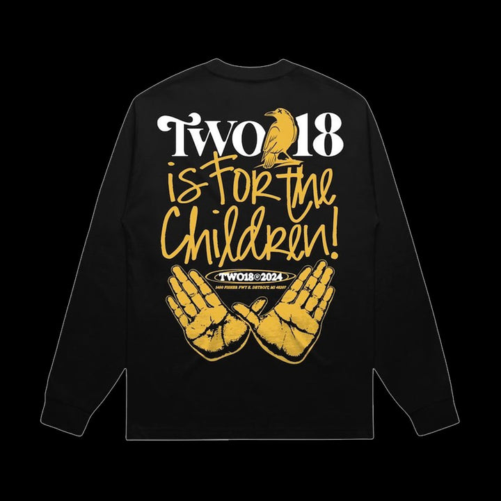 PRE-ORDER: Two18 Is For The Children Longsleeve T-Shirt (Black)