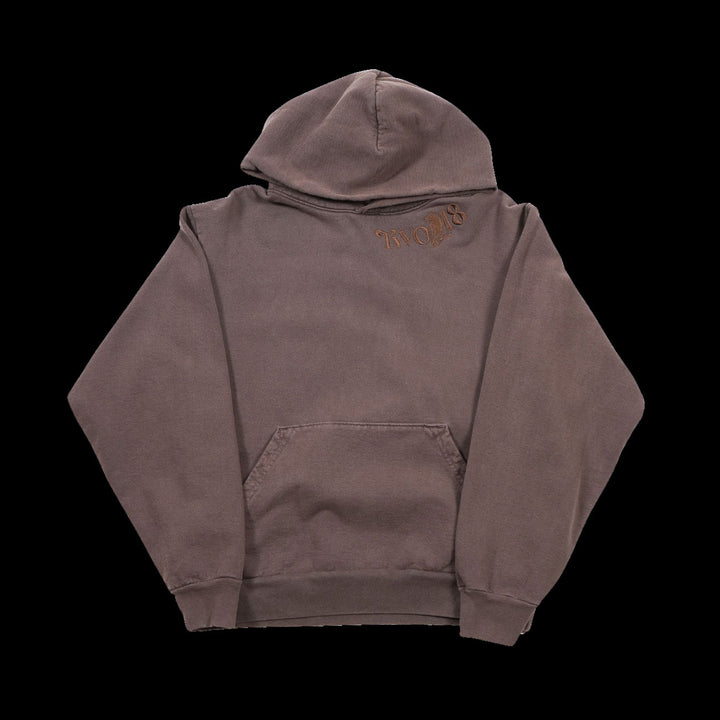 Two 18 Embroidery Hoodie (Brown)