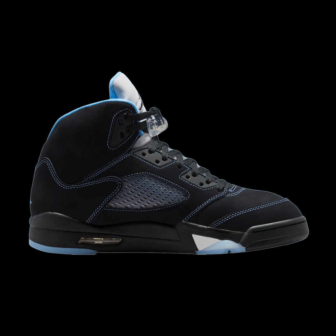 Air Jordan 5 Retro (Black/University Blue-White)