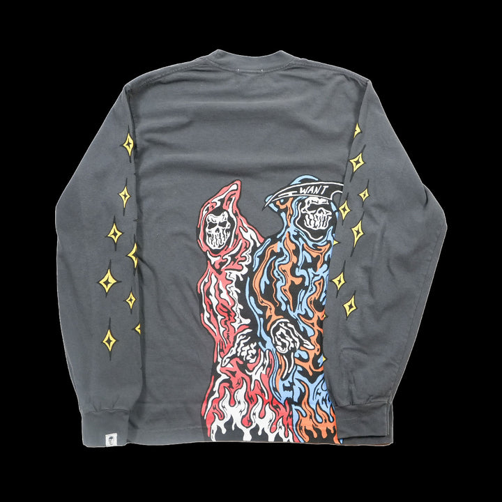 Warren Lotas Want Reaper LS T-Shirt (Vintage Black)