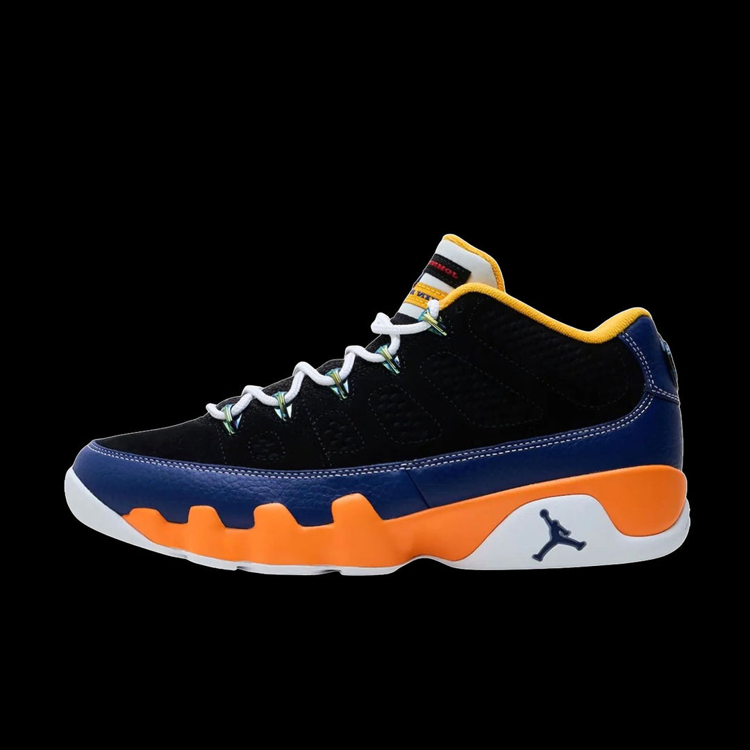 Air Jordan 9 Retro Low (Black/Challenge Red-Deep Royal Blue)
