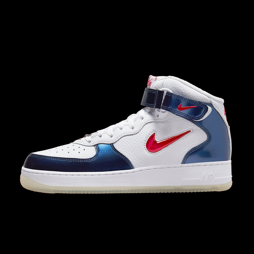 Air Force 1 Mid QS White/University Red/Midnight Navy 8.5 M