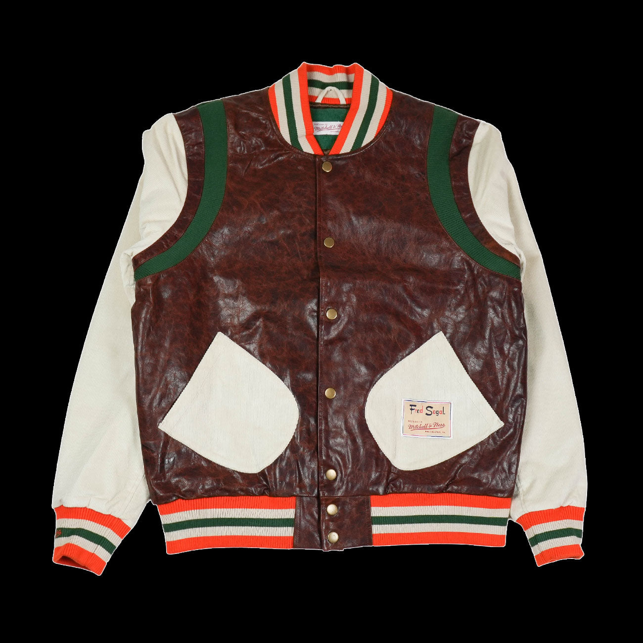 Mitchell & Ness x Fred Segal Freddies Varsity Jacket (Tan)