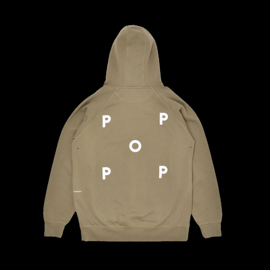 Pop Trading Company Logo Hooded Sweatshirt (Olivine)