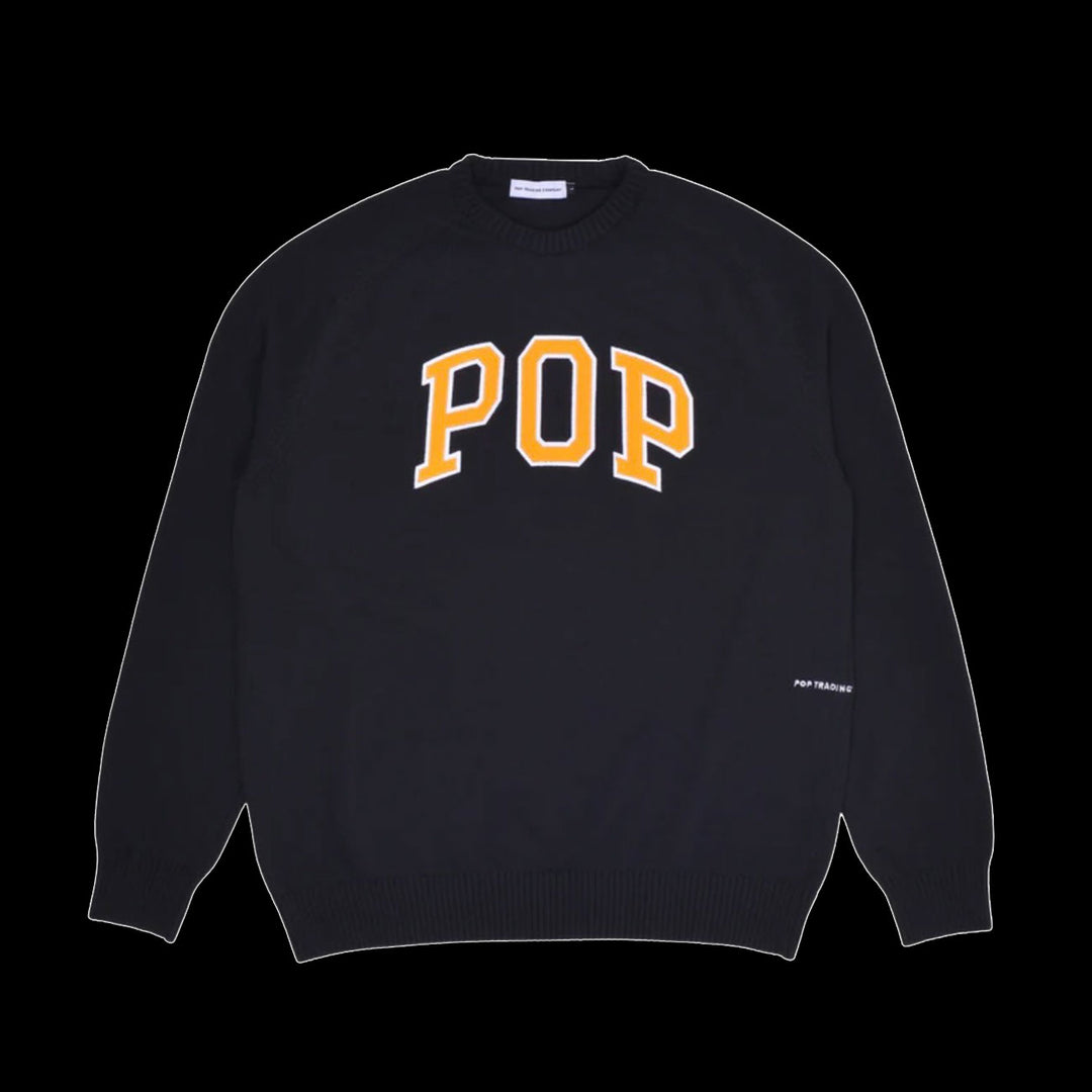 Pop Trading Company Arch Knitted Crewneck (Black)