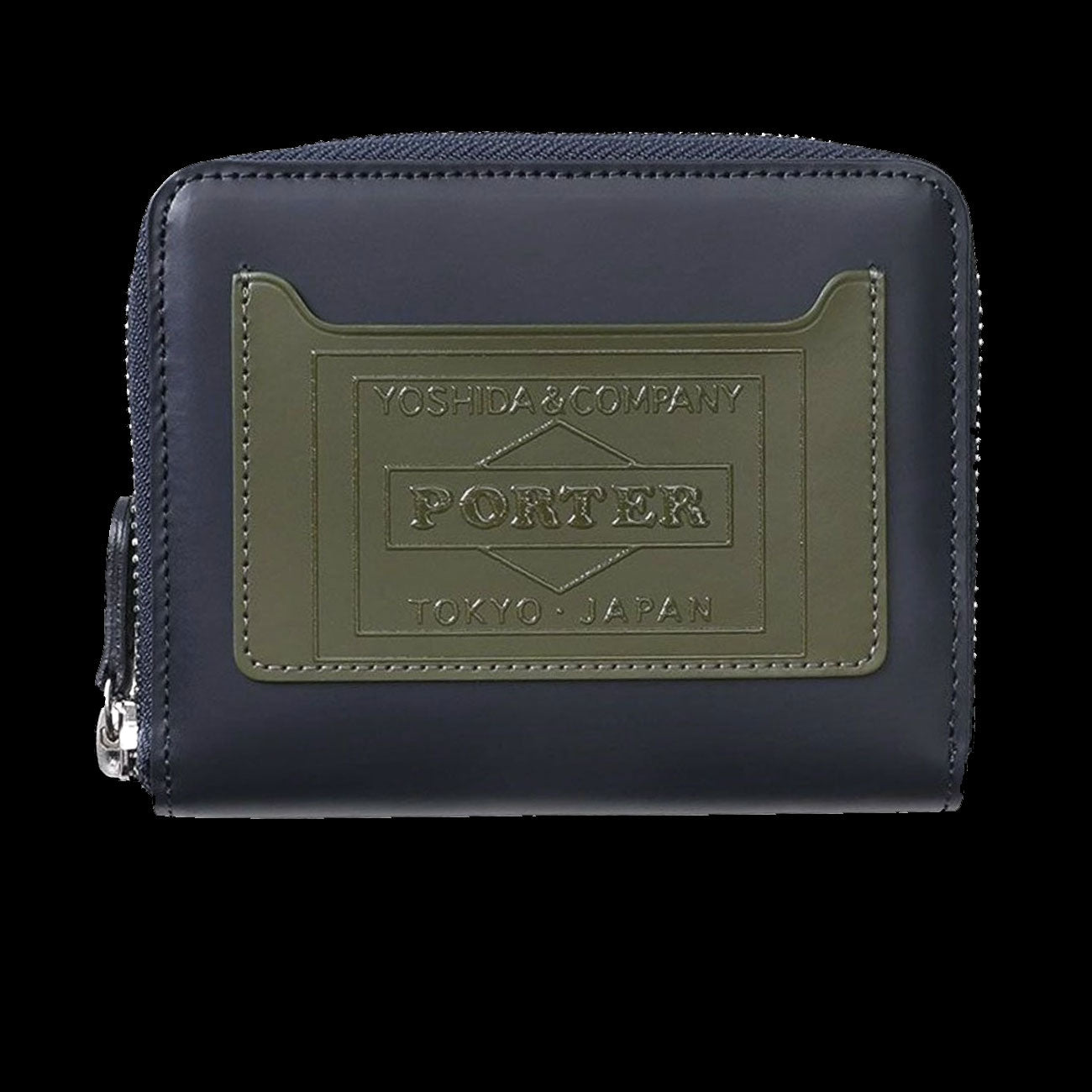 Porter-Yoshida & Co. PS Leather Checker Flag Wallet (Navy)